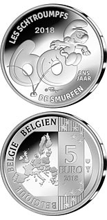 5 euro coin 60 years of the Smurfs | Belgium 2018