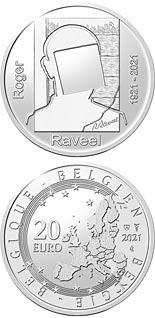 20 euro coin 100th Birth Anniversary of Roger Raveel | Belgium 2021