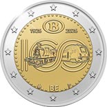 2 euro coin 100 years of NMBS | Belgium 2026