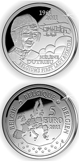 5 euro coin Hélène Dutrieu  | Belgium 2011