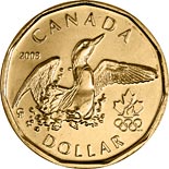 1 dollar coin Lucky Loonie | Canada 2008