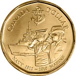 1 dollar coin Navy Marine 2010 | Canada 2010