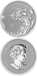 10 dollar coin Year of the Dragon | Canada 2012