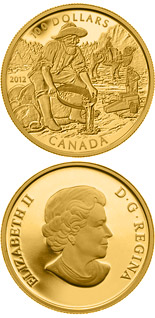 100 dollar coin 150th Anniversary of the Cariboo Gold Rush  | Canada 2012