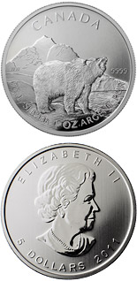 5 dollar coin The Grizzly | Canada 2011