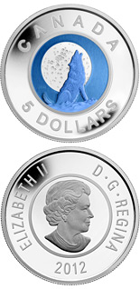 5 dollar coin Wolf Moon | Canada 2012