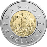 2 dollar coin Wolf Cubs | Canada 2012