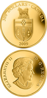 300 dollar coin Yukon Coat of Arms | Canada 2009