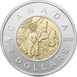2 dollar coin Black Bear Cubs | Canada 2013