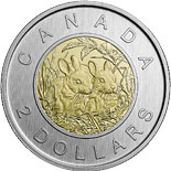 2 dollar coin Baby Rabbits | Canada 2014