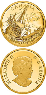 200 dollar coin Arrival of the Europeans | Canada 2019