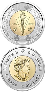 2 dollar coin 75th Anniversary of the End of the Second World War | Canada 2020