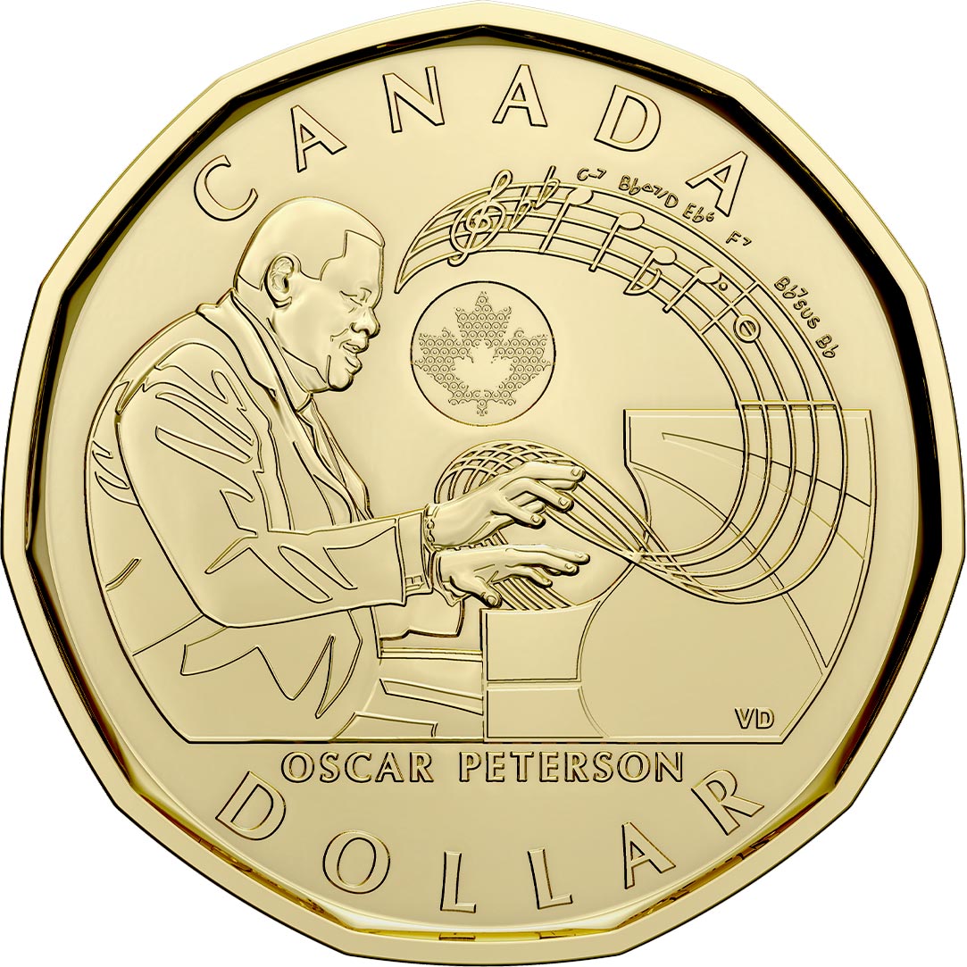 Image of 1 dollar coin - Celebrating Oscar Peterson | Canada 2022