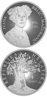 4 euro coin 150th Anniversary of the Birth of Ivana Brlić-Mažuranić | Croatia 2024