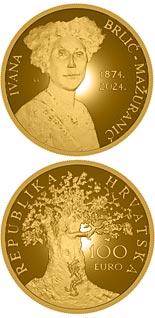 100 euro coin 150th Anniversary of the Birth of Ivana Brlić-Mažuranić | Croatia 2024