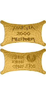 100 pounds coin Third Millennium | Cyprus 2000