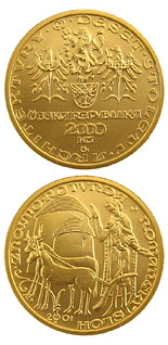 2500 koruna coin Romanesque - rotunda in Znojmo | Czech Republic 2001