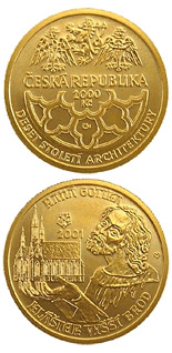 2500 koruna coin Early Gothic - monastery in Vyšší Brod | Czech Republic 2001