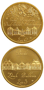 2500 koruna coin Baroque - castle Buchlovice | Czech Republic 2003