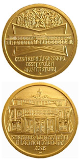 2500 koruna coin Cubism - spa building in Lázně Bohdaneč | Czech Republic 2005