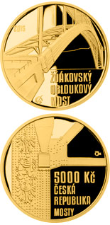 5000 koruna coin Žďákov arch bridge | Czech Republic 2015