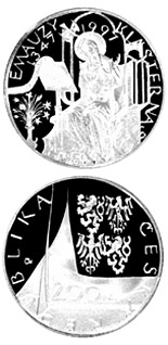 200 koruna coin 650th anniversary of the foundation of the  Na Slovanech-Emauzy monastery | Czech Republic 1997