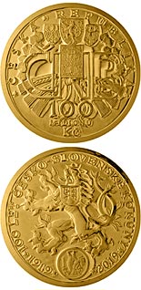 100000000 koruna coin 100 Year of Czechoslovak Currency | Czech Republic 2019