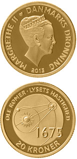 20 krone coin Ole Rømer - The speed of light | Denmark 2013