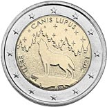 2 euro coin The Wolf - Estonian National Animal  | Estonia 2021