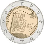 2 euro coin 150th anniversary of the founding of the Society of Estonian Literati | Estonia 2022