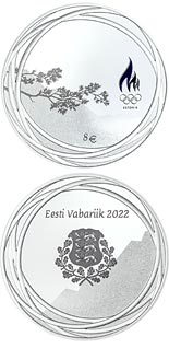 8 euro coin XXIV Olympic Winter Games in Beijing | Estonia 2022
