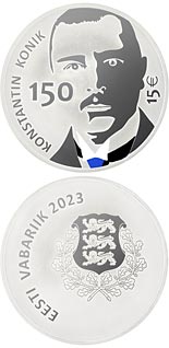 15 euro coin 150th anniversary of the birth of Konstantin Konik | Estonia 2023