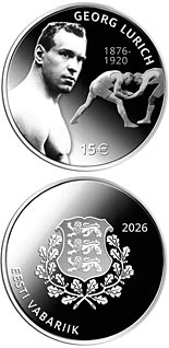 15 euro coin 150th anniversary of the birth of Georg Lurich | Estonia 2026