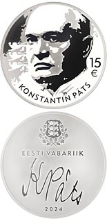 15 euro coin 150th anniversary of the birth of Konstantin Päts | Estonia 2025