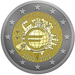 2 euro coin Ten years of euro  | Eurozone 2012