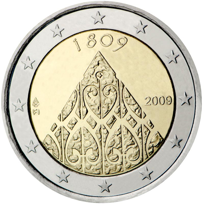 Image of 2 euro coin - 200 years of Finnish autonomy | Finland 2009