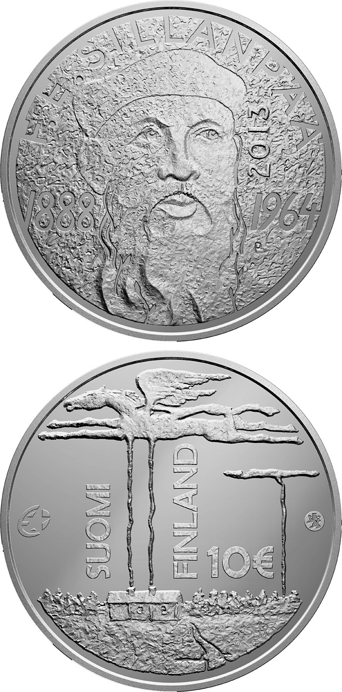 Image of 10 euro coin - Frans Eemil Sillanpää | Finland 2013