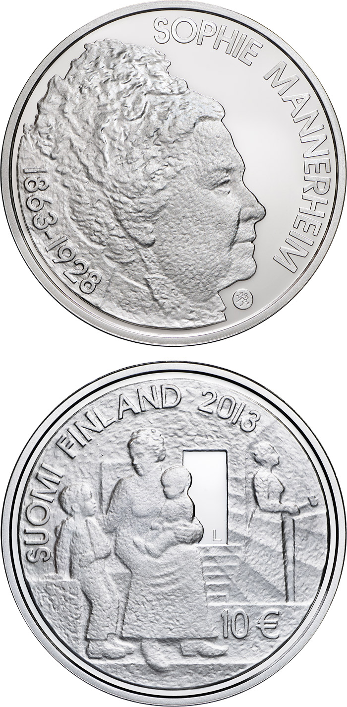 Image of 10 euro coin - Sophie Mannerheim | Finland 2013