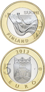 5 euro coin Karelia: Imatra power plant | Finland 2013