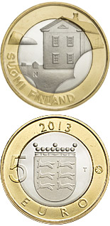 5 euro coin Ostrobothnian: Ostrobothnian house | Finland 2013