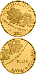100 euro coin 150 years of Finnish Mark and Numismatics  | Finland 2014
