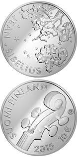 10 euro coin 150th Anniversary of the Birth of Jean Sibelius | Finland 2015