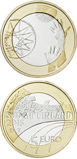 5 euro coin Basketball  | Finland 2015