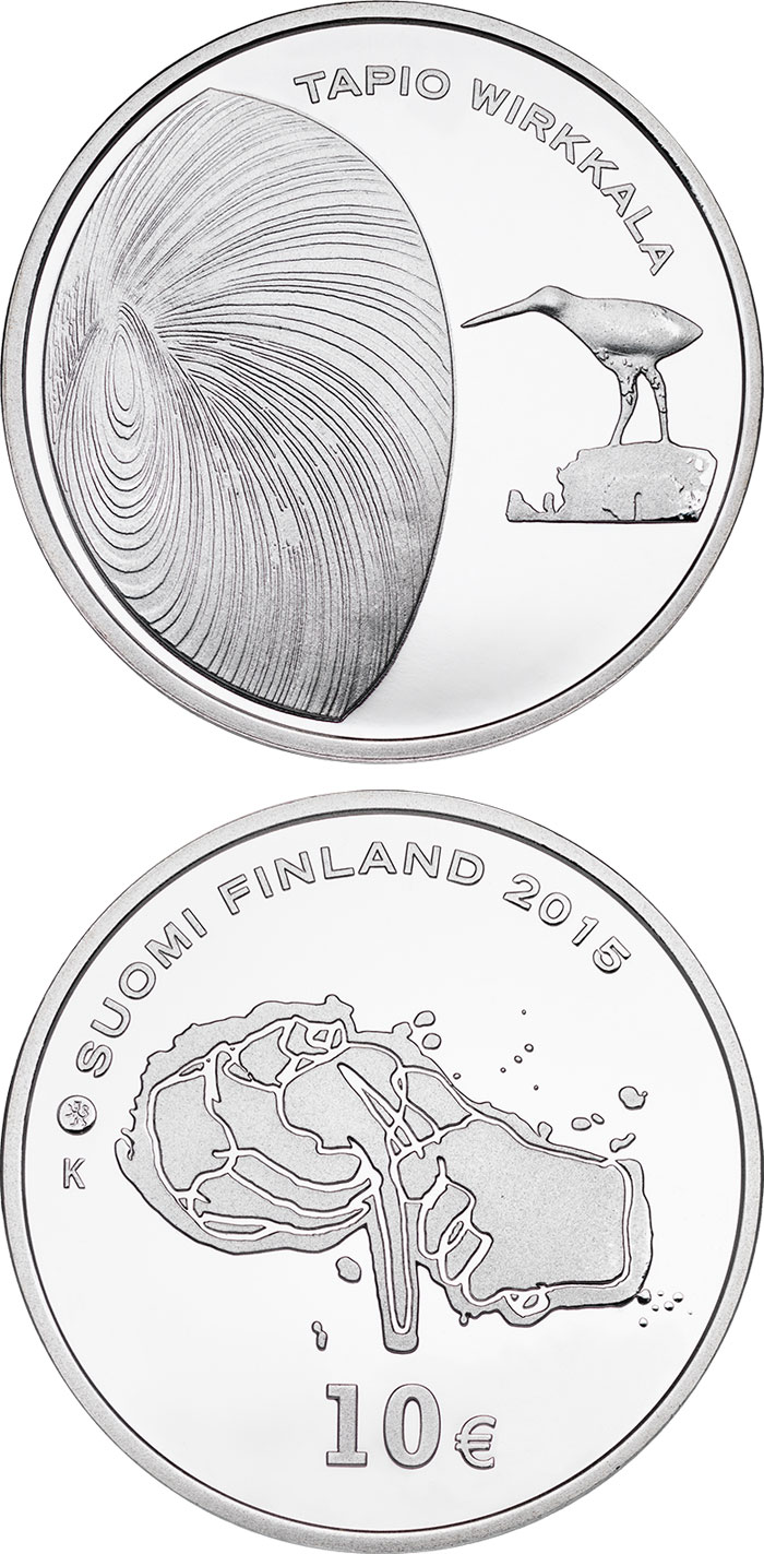 Image of 10 euro coin - 150th Anniversary of the Birth of Tapio Wirkkala | Finland 2015