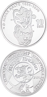 10 euro coin Alvar Aalto | Finland 2016