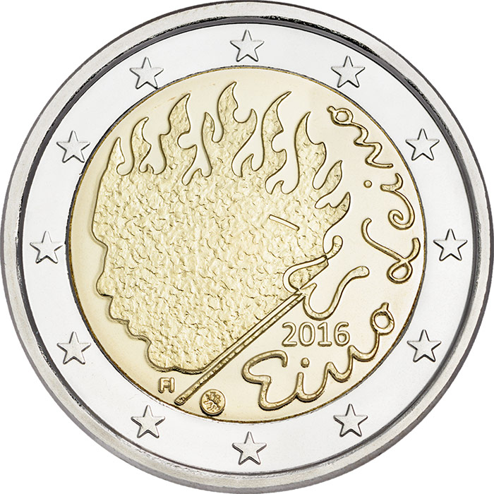 Image of 2 euro coin - Eino Leino | Finland 2016