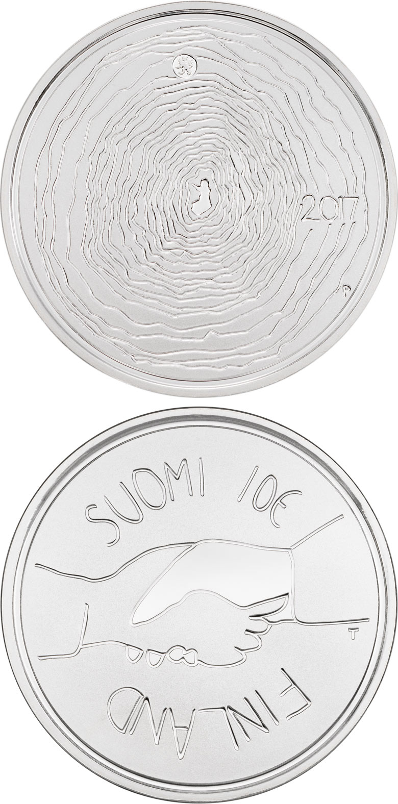 Image of 10 euro coin - Independent Finland 100 Years | Finland 2017