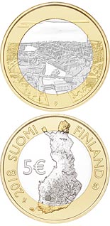 5 euro coin Tammerkoski rapids | Finland 2018