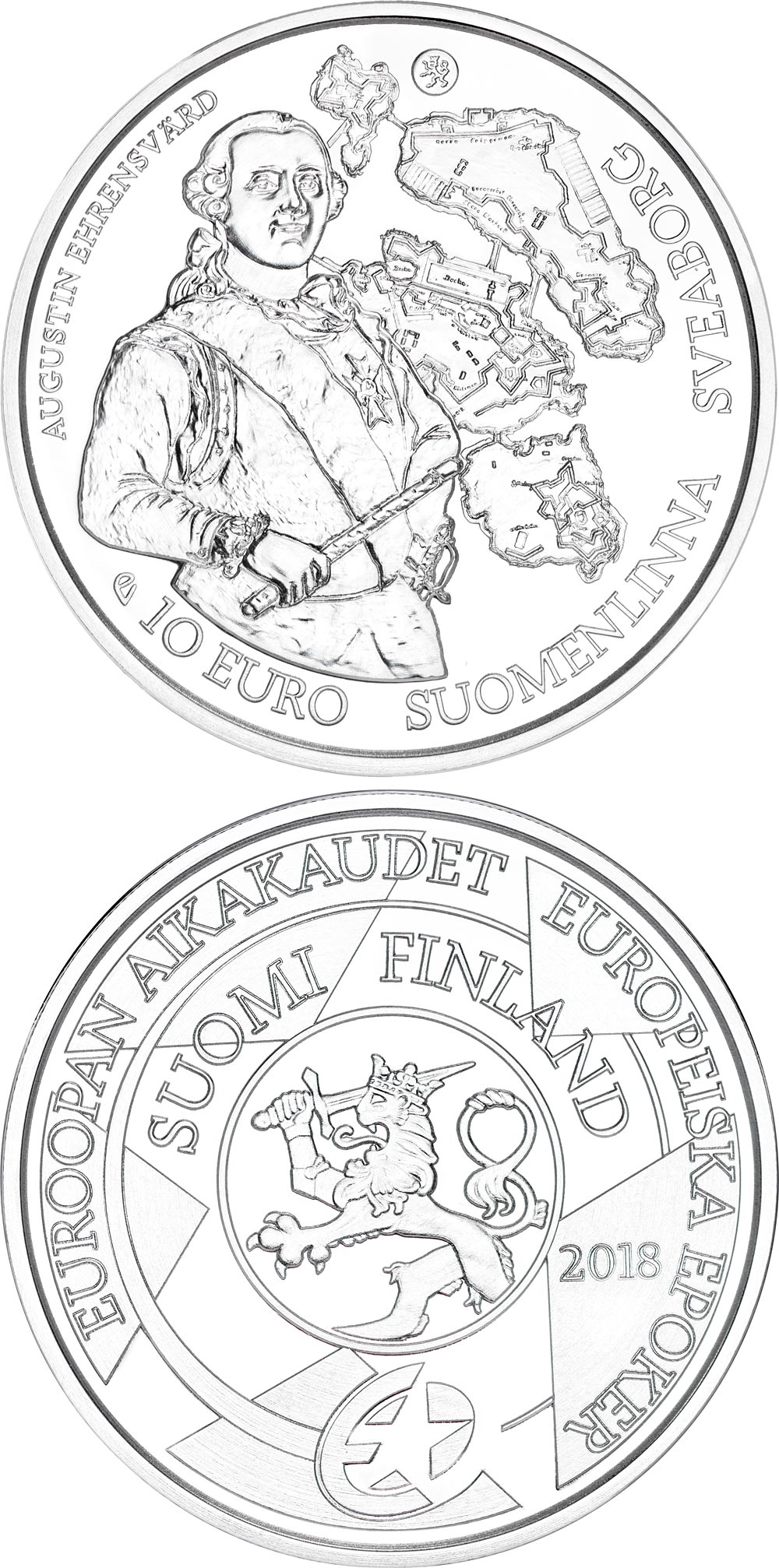 Image of 10 euro coin - Baroque and Rococo | Finland 2018