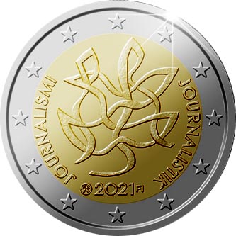 Image of 2 euro coin - Journalism and free press supporting Finnish democracy | Finland 2021